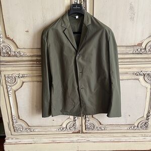 Men's Lightweight Olive Green Blazer Jacket